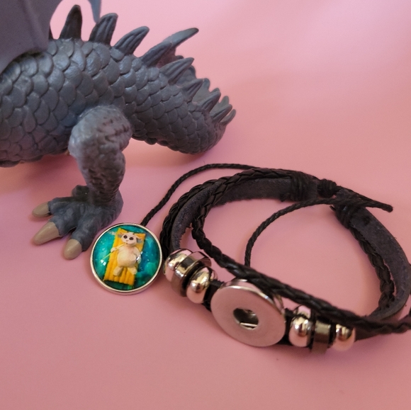 Handmade Twenty One Pilots NED Chlorine Vegan Leather Snap Charm Bracelet - Picture 3 of 6